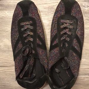 Black with some sparkling color textile / leather